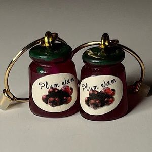 Gold Tinted Jam Earring Set